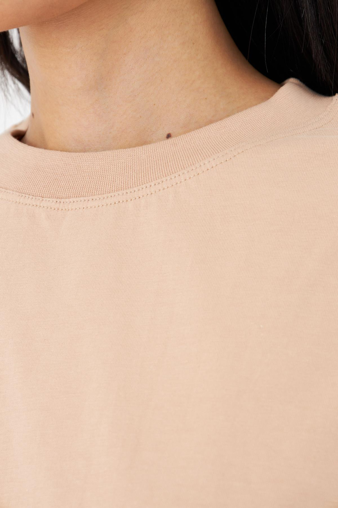 Bisiklet Yaka Crop Tişört