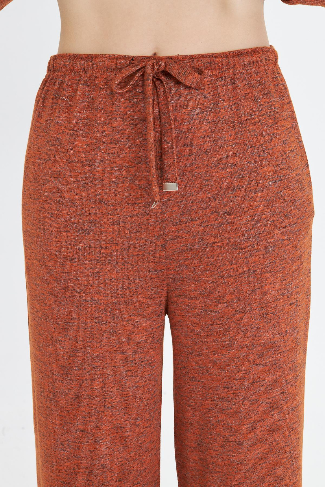 Cepli Lastikli Triko Pantolon - Tarçın