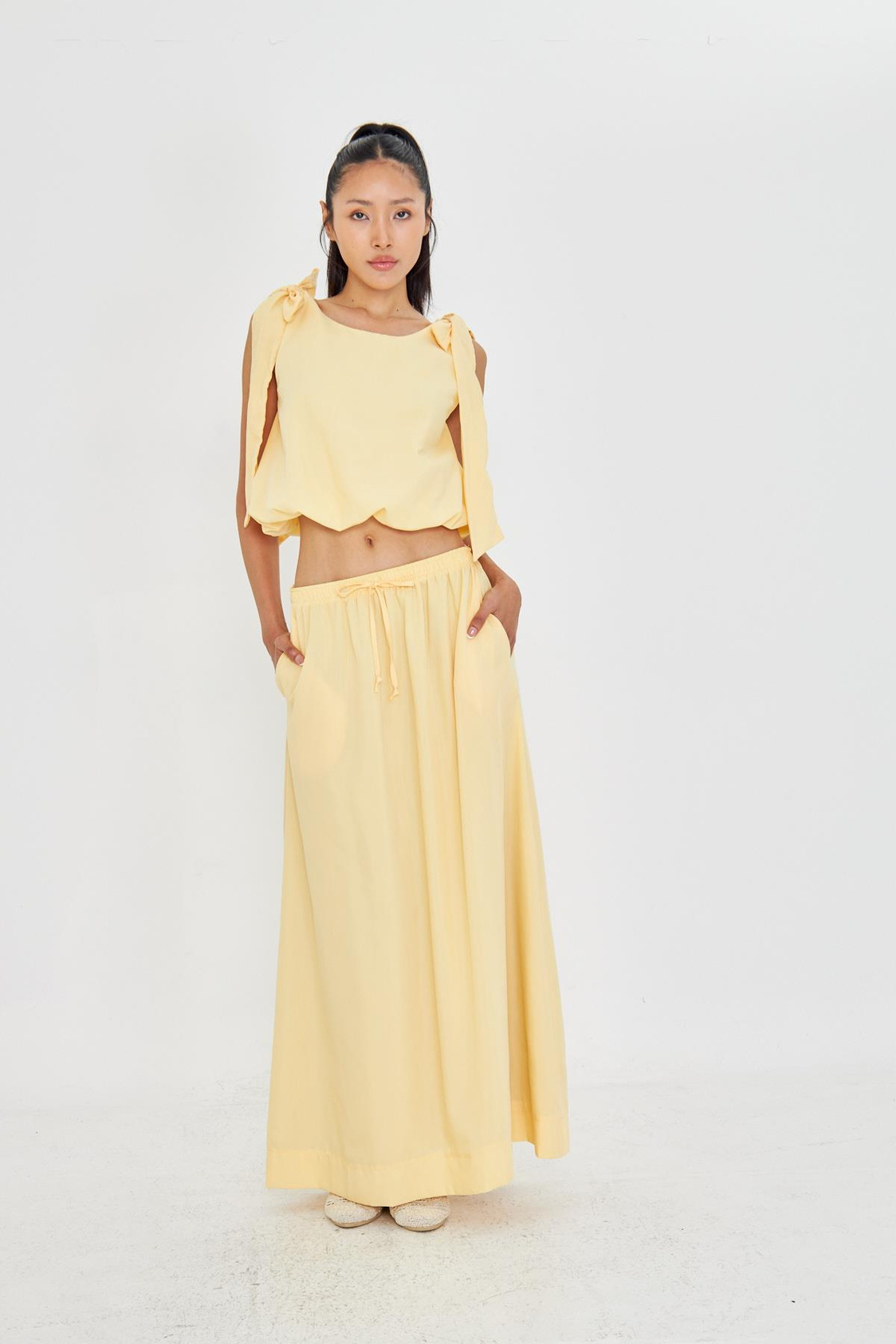 Cepli Poplin Uzun Etek