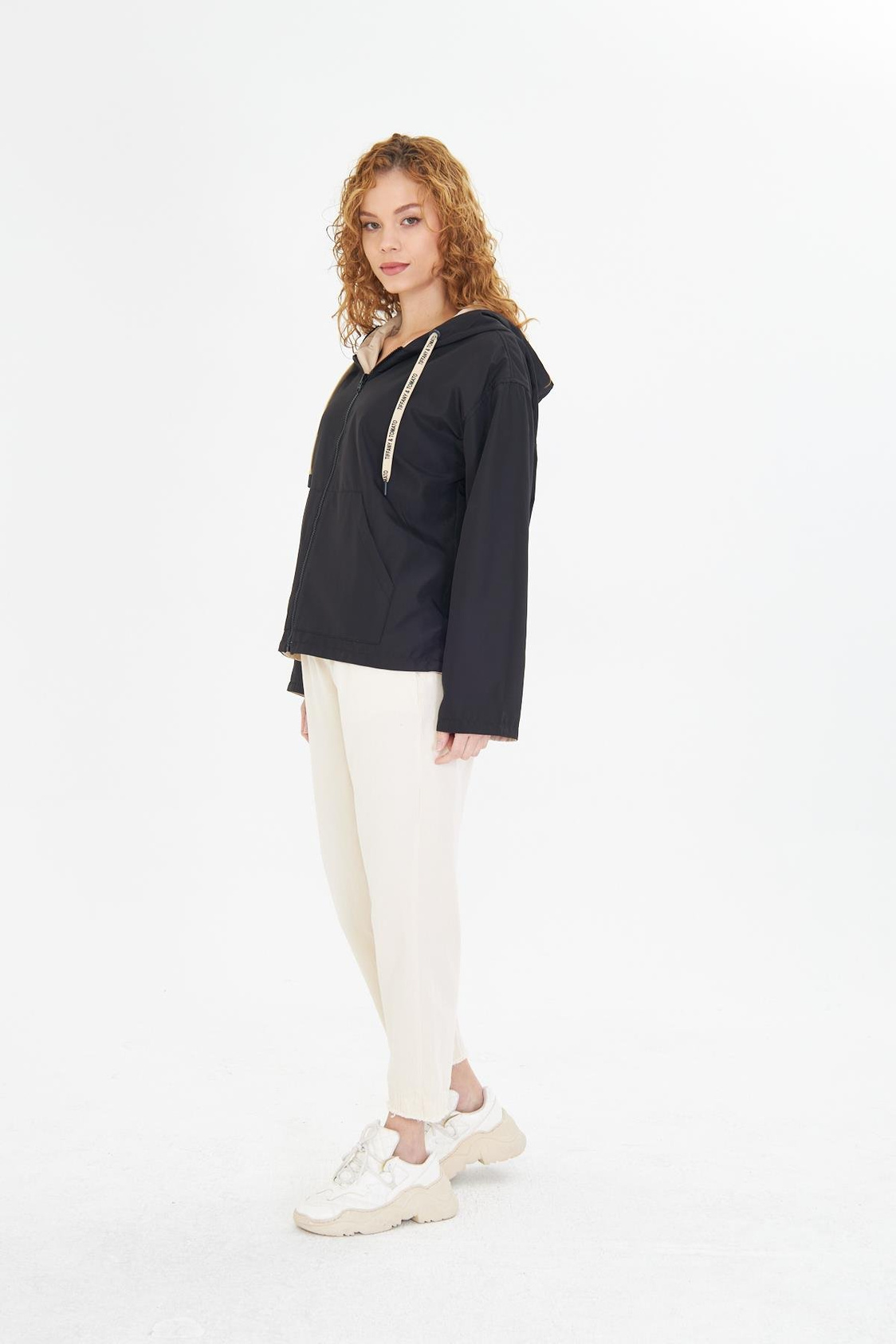 Çift Taraflı Suya Dayanıklı Kapüşonlu Mont