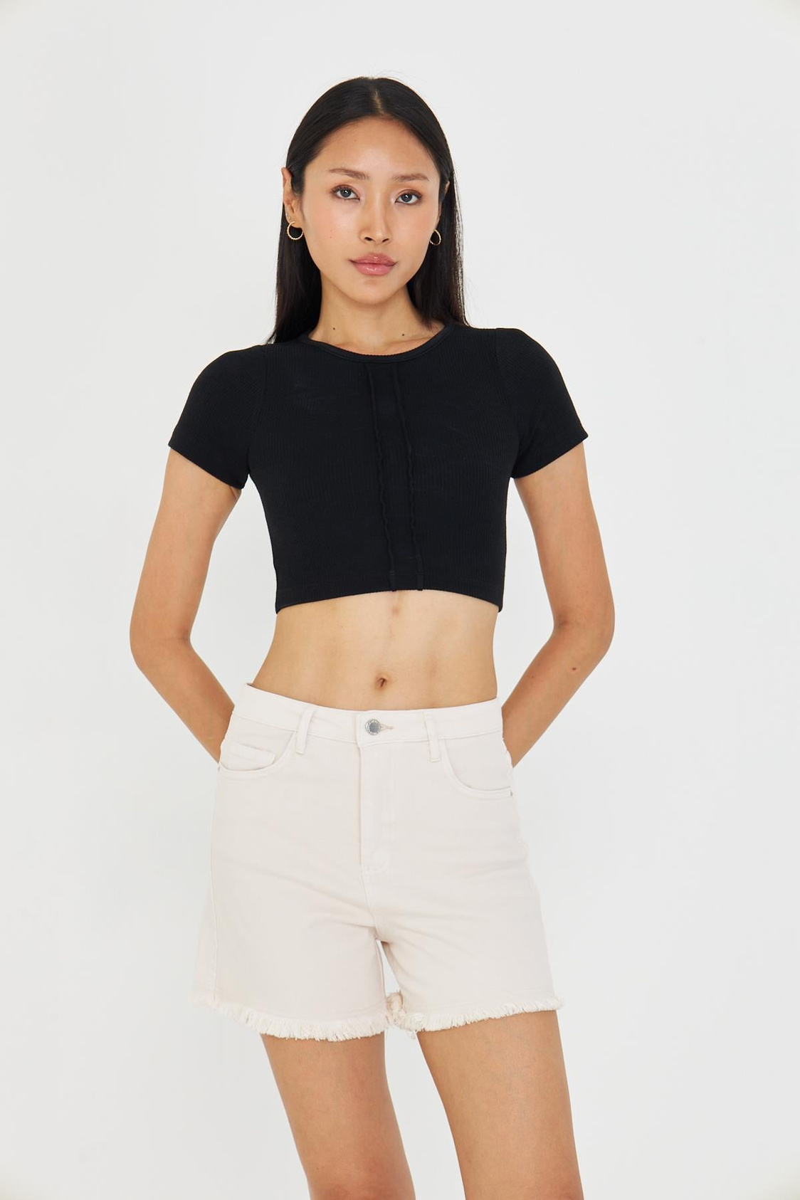 Çizgi Detaylı Kaşkorse Crop