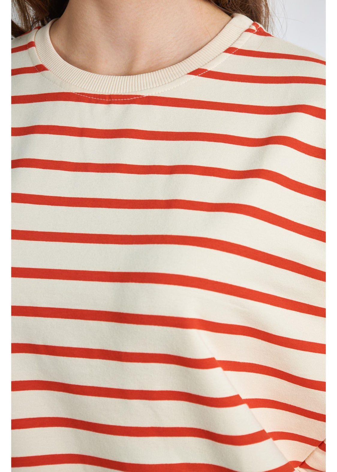 Çizgili Basic Sweatshirt