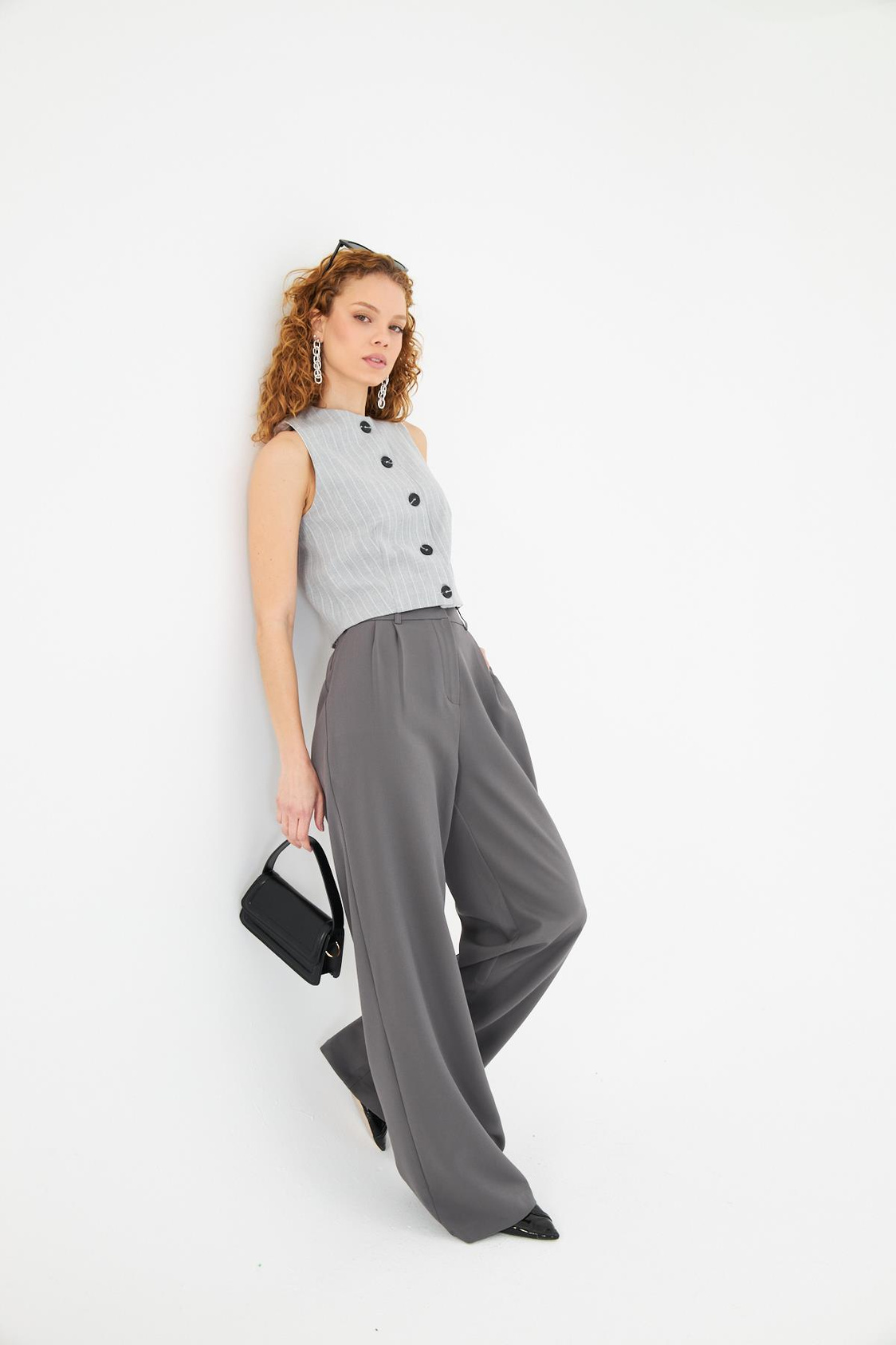 Çizgili Poliviskon Yelek