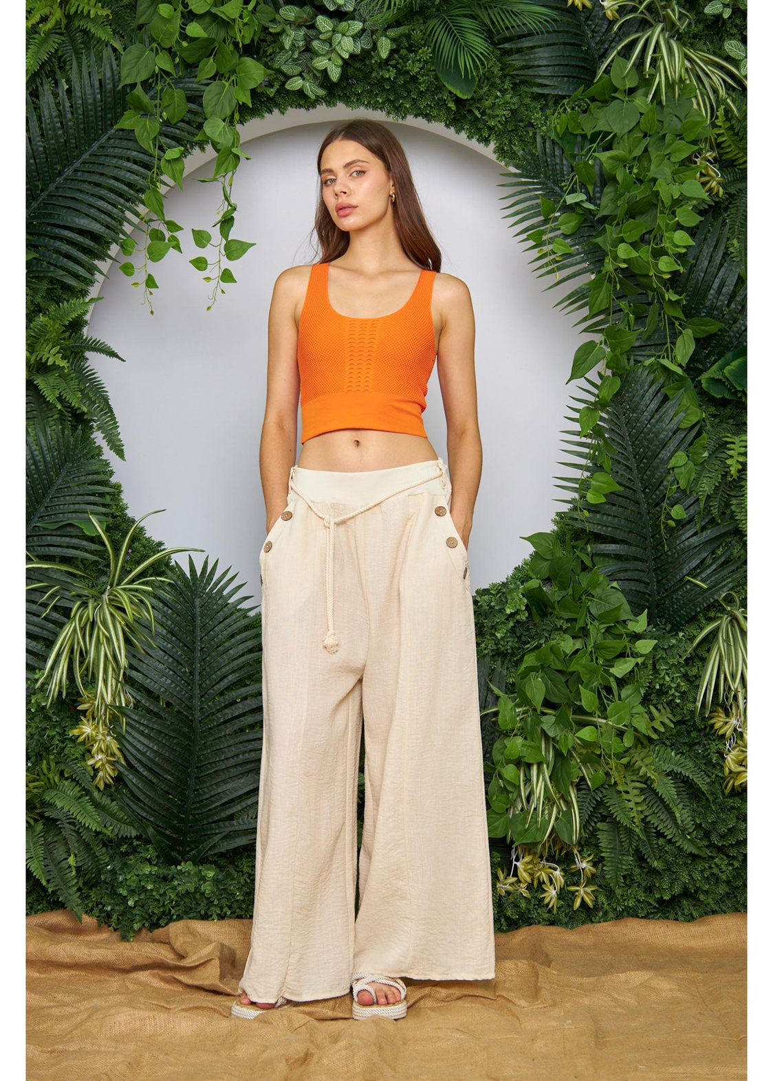 Coleen Crop Top-Turuncu