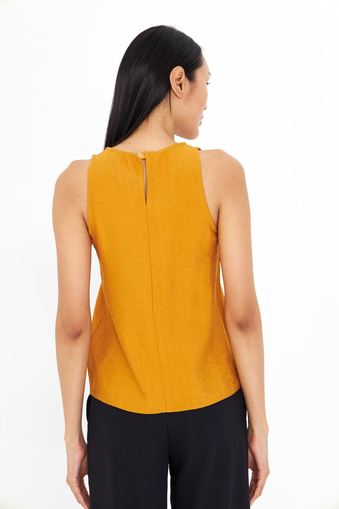 Damla Detaylı Keten Görünümlü Bluz