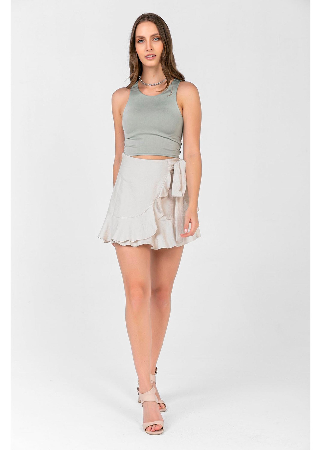 Derin Kol Crop Atlet-Mint