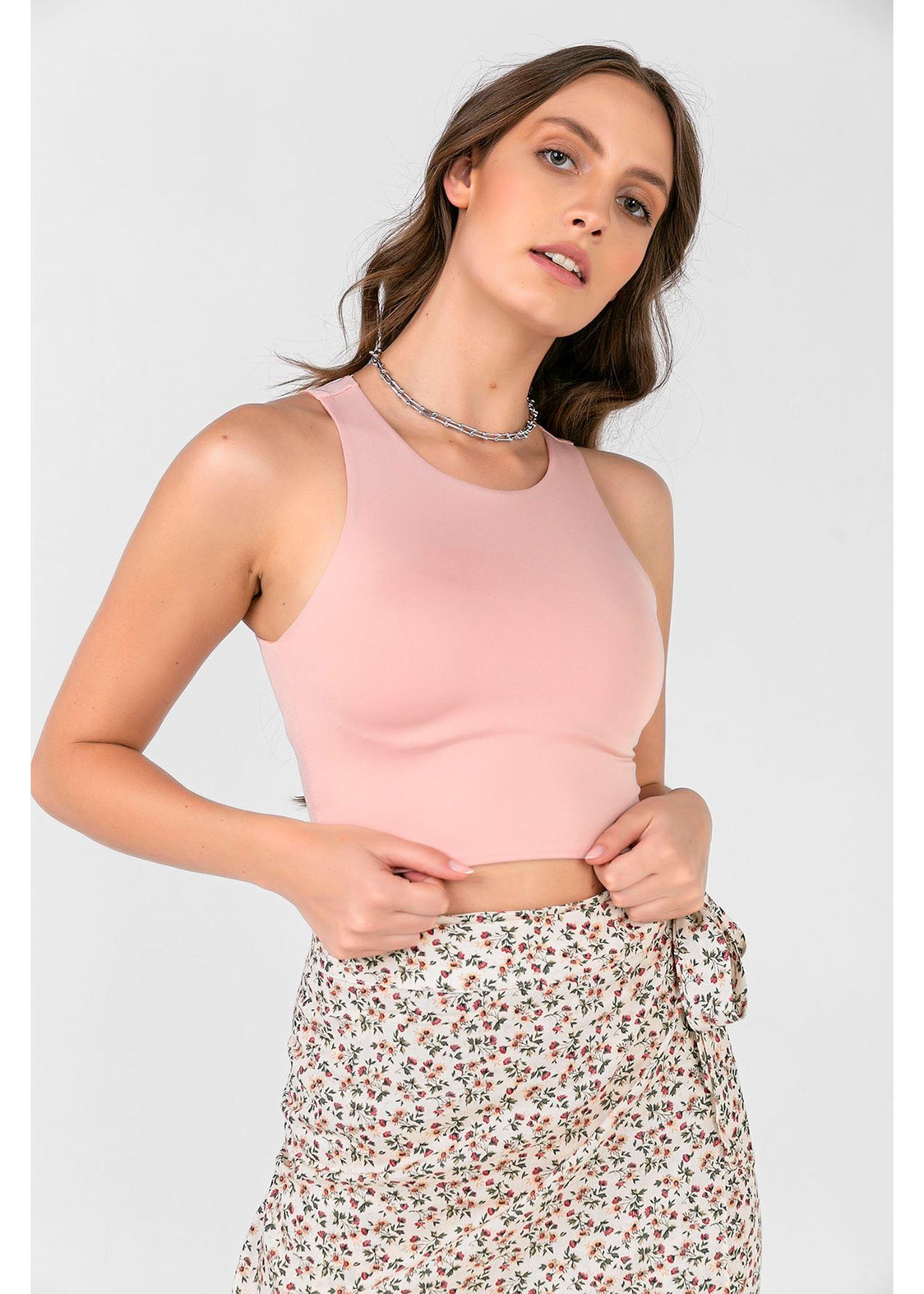 Derin Kol Crop Atlet-Pudra