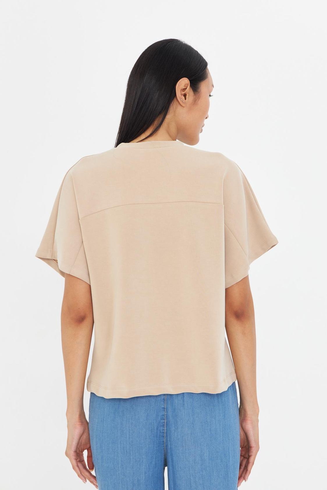 Düşük Omuz Modal T-Shirt