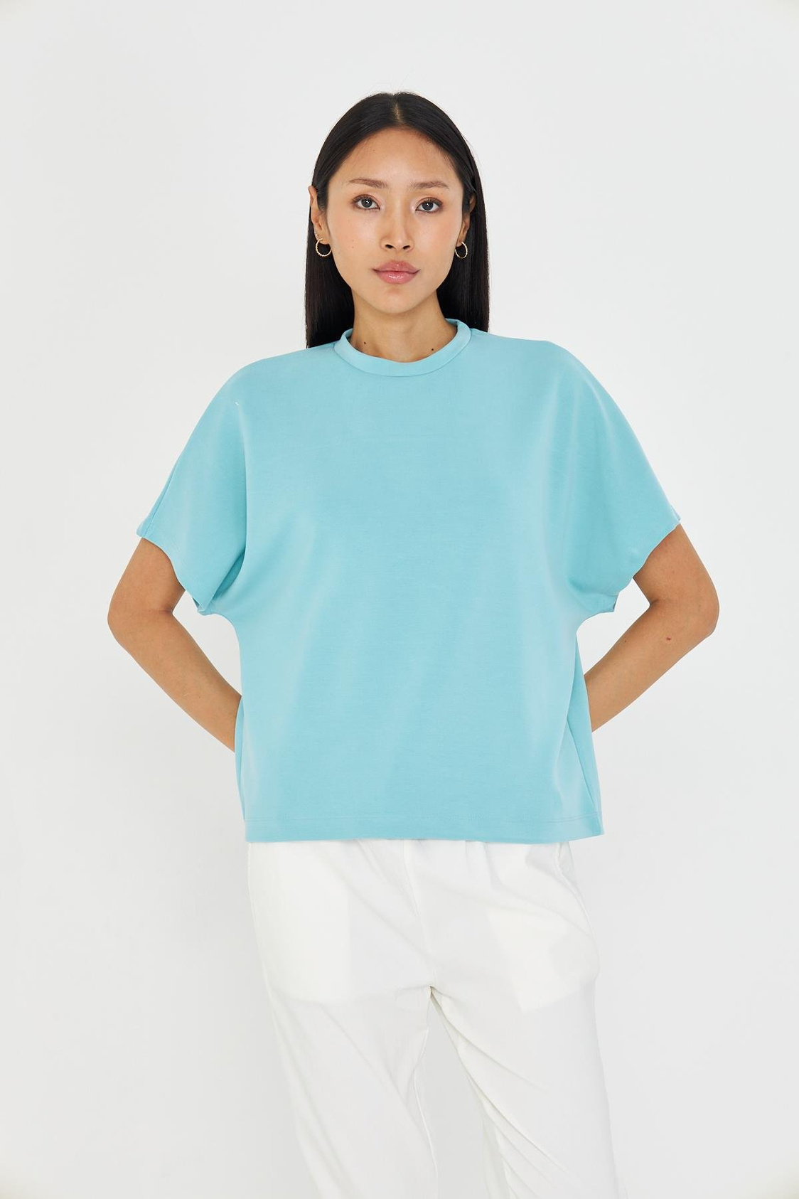 Düşük Omuz Modal T-shirt