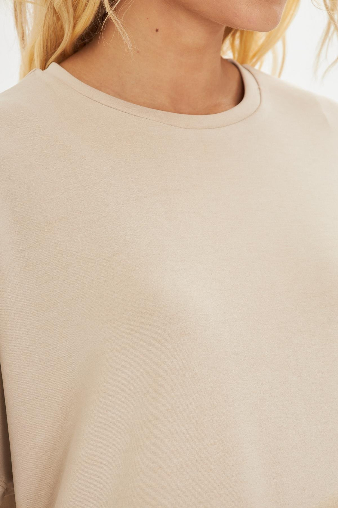 Düşük Omuz Modal T-shirt
