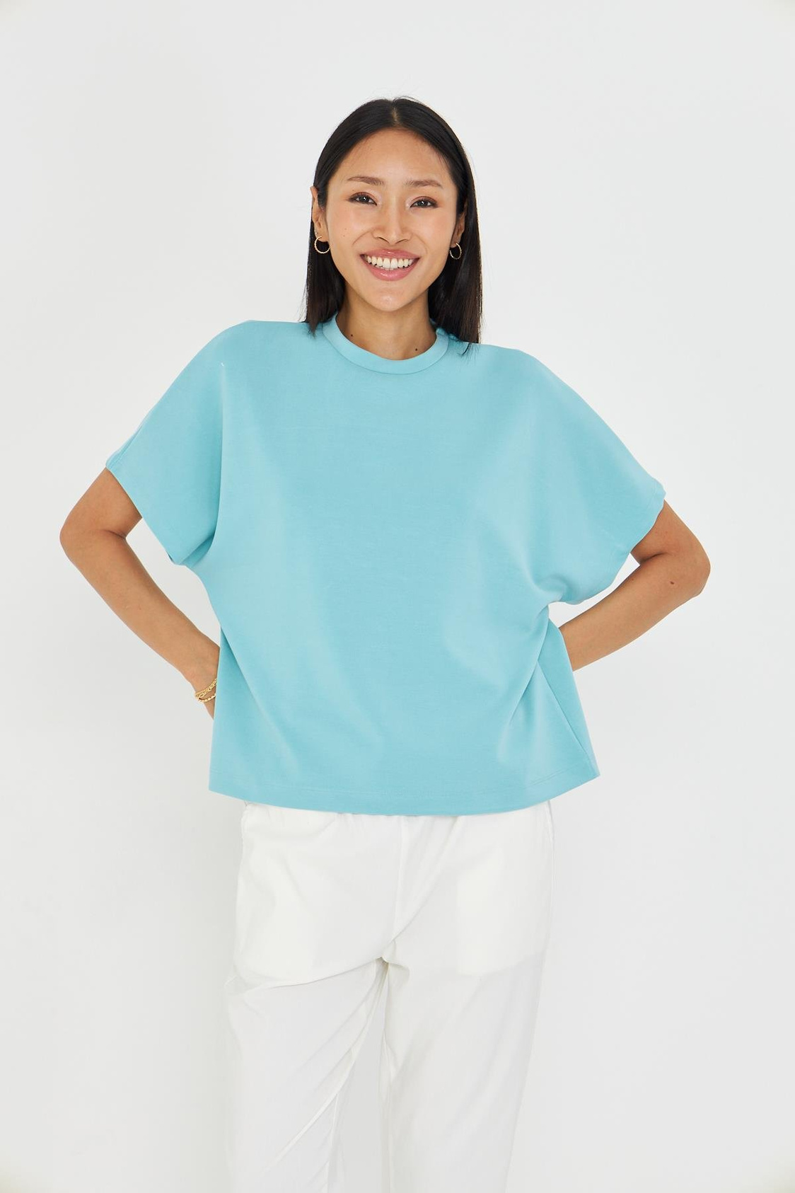 Düşük Omuz Modal T-shirt