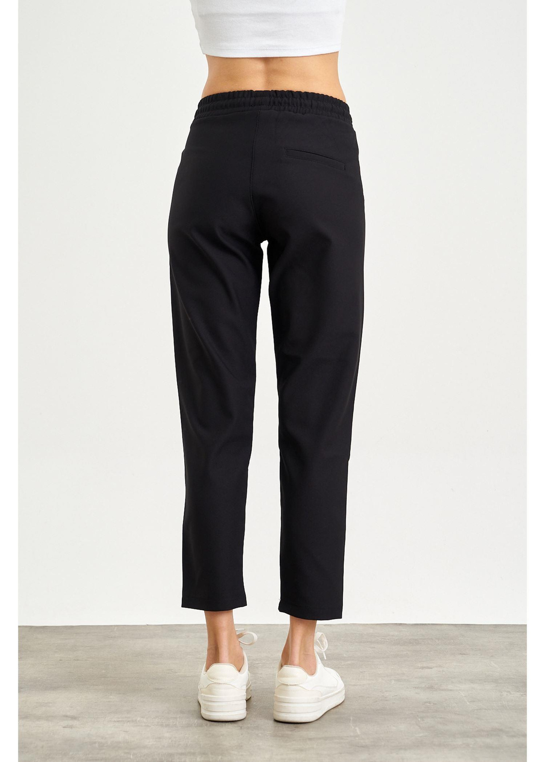 Elastik Mom Fit Pantolon-Siyah
