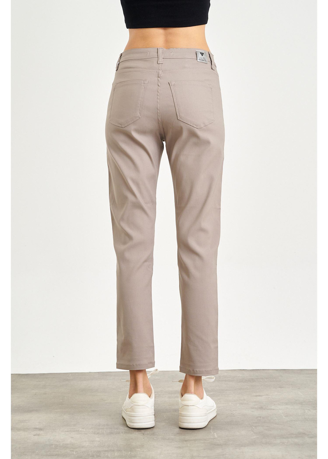 Elastik Skinny Pantolon-bej