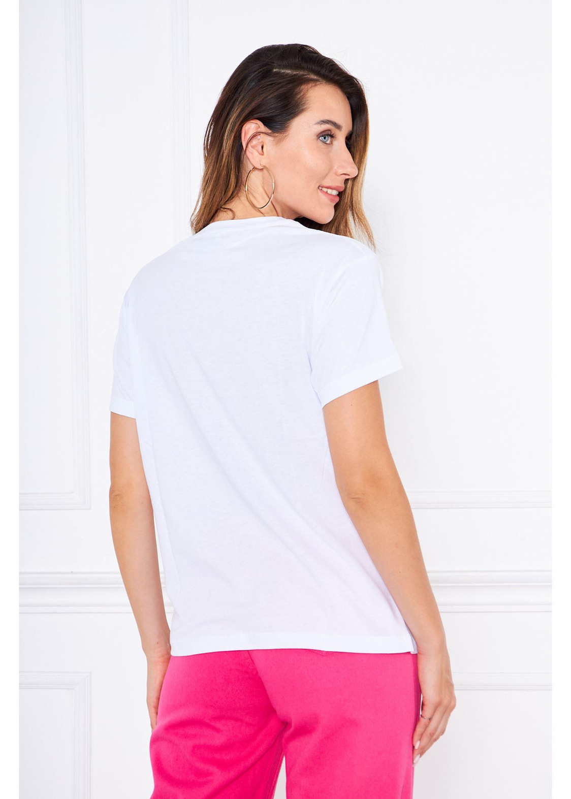 Eyfel Kulesi Baskılı Tshirt-Beyaz