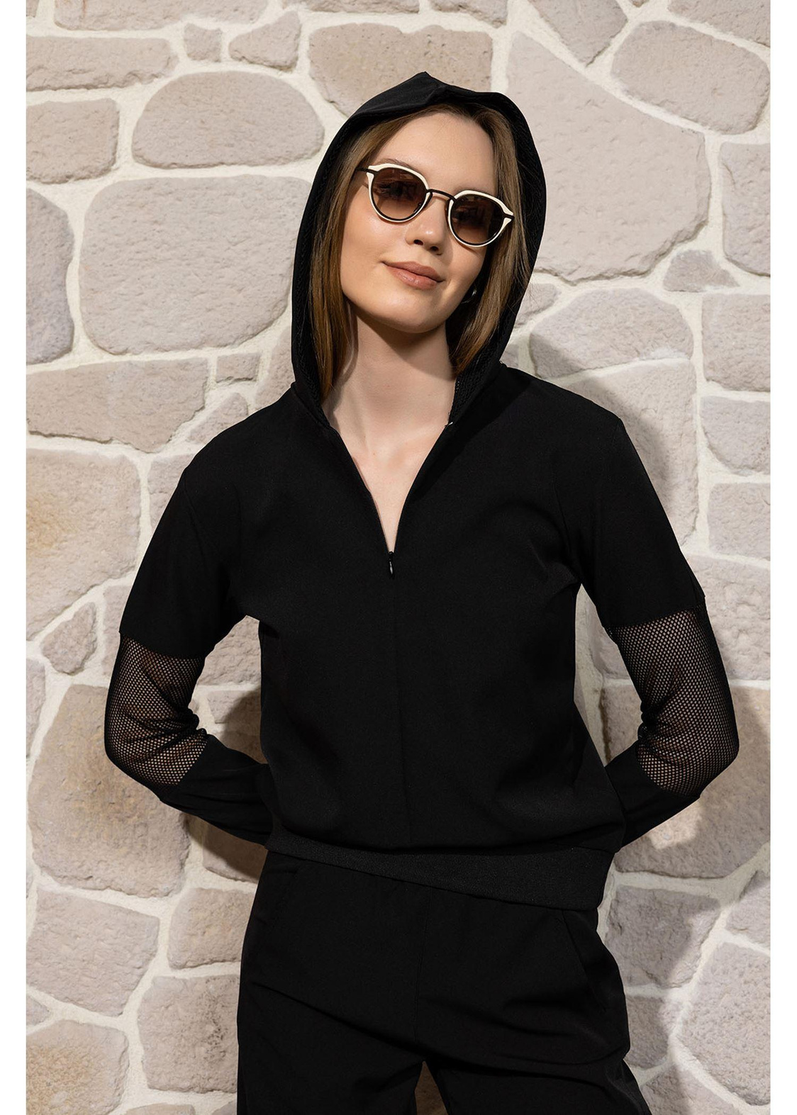File Garnili Sweatshirt-Siyah