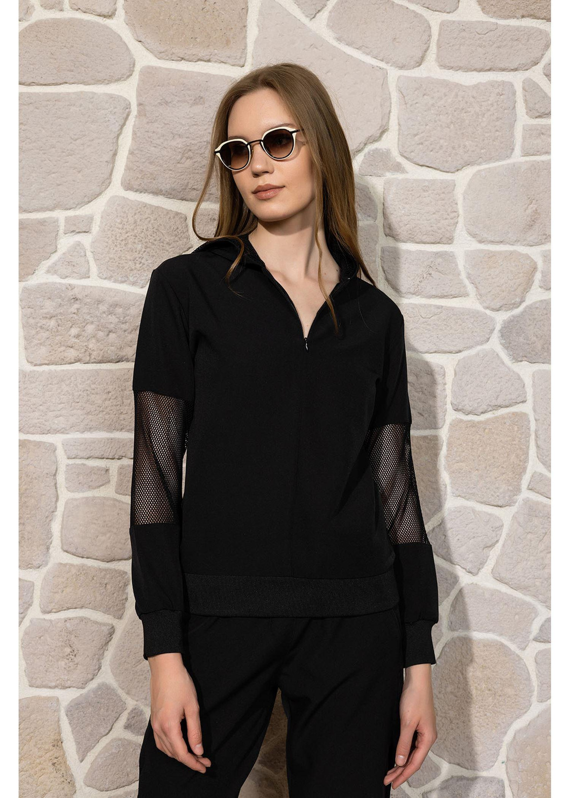 File Garnili Sweatshirt-Siyah