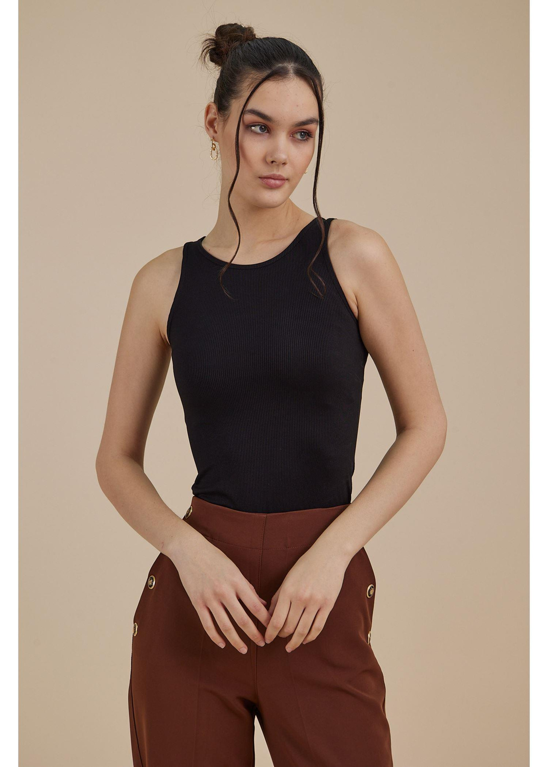 Fitilli  Bodysuit-Siyah