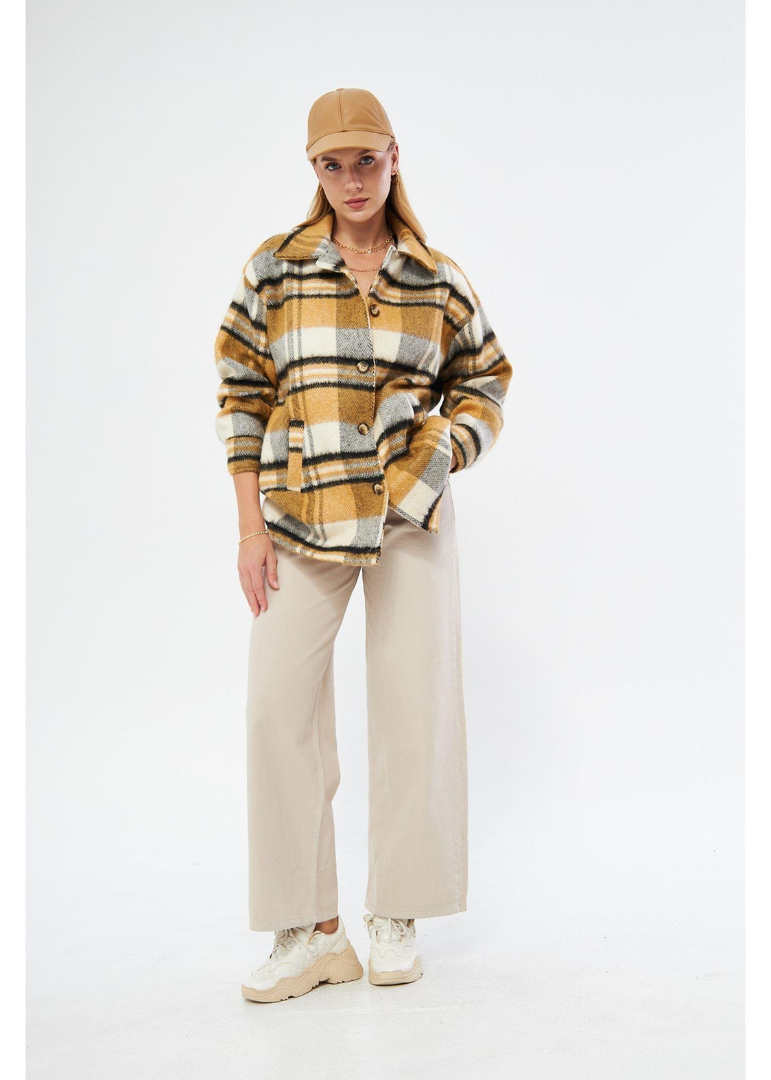 Fleto Cepli Ekose Ceket