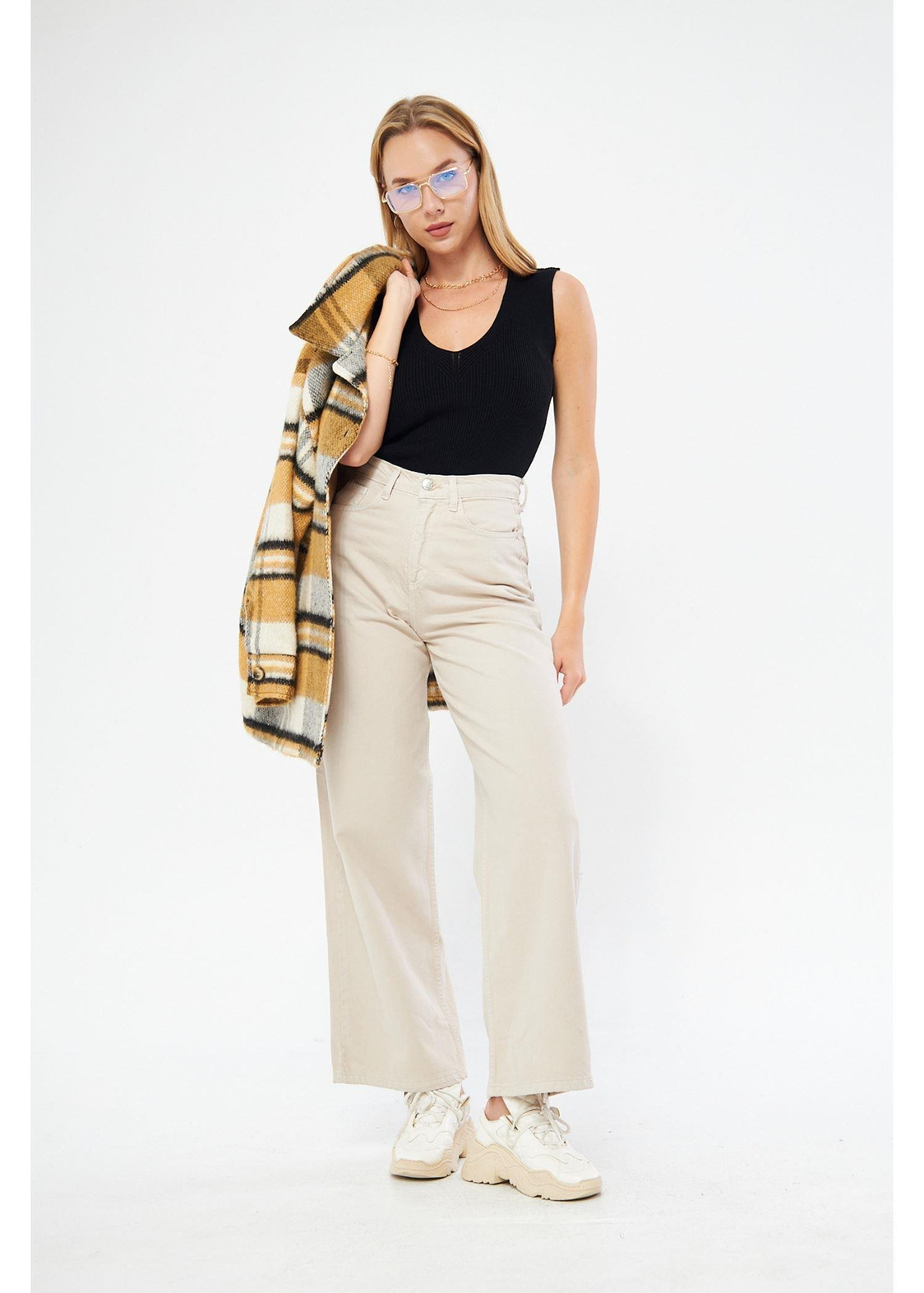 Fleto Cepli Ekose Ceket