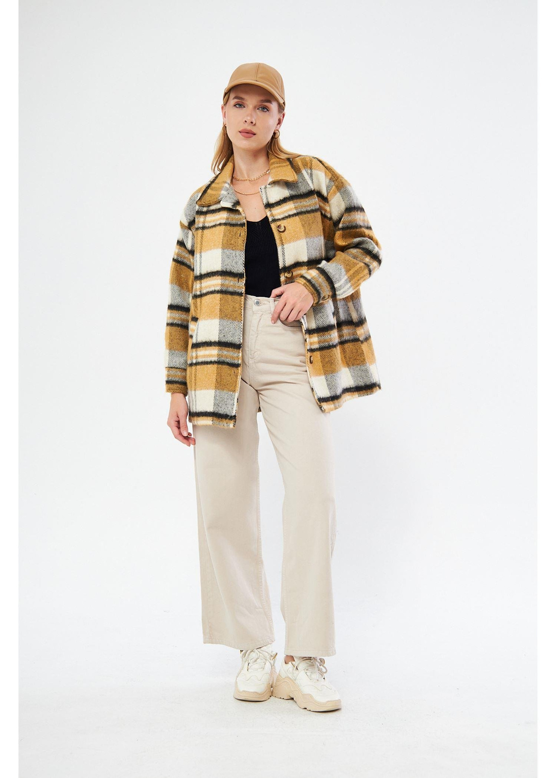 Fleto Cepli Ekose Ceket