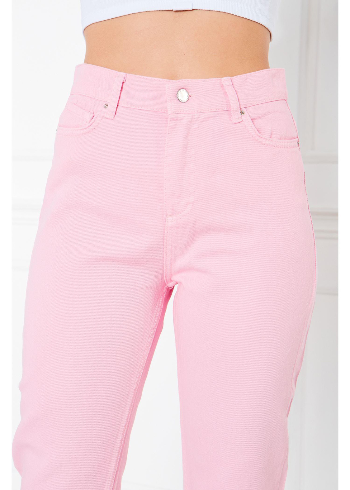 Gabardin Pantolon-Pembe