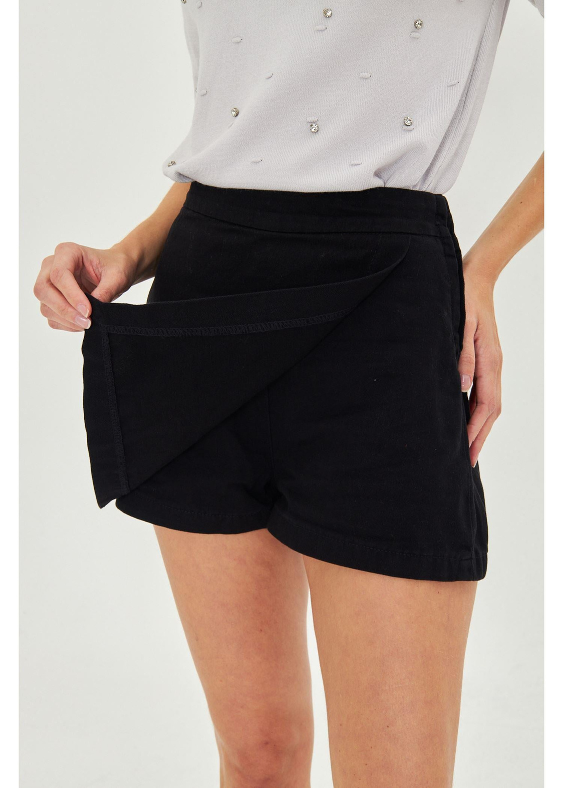Gabardin Şort Etek