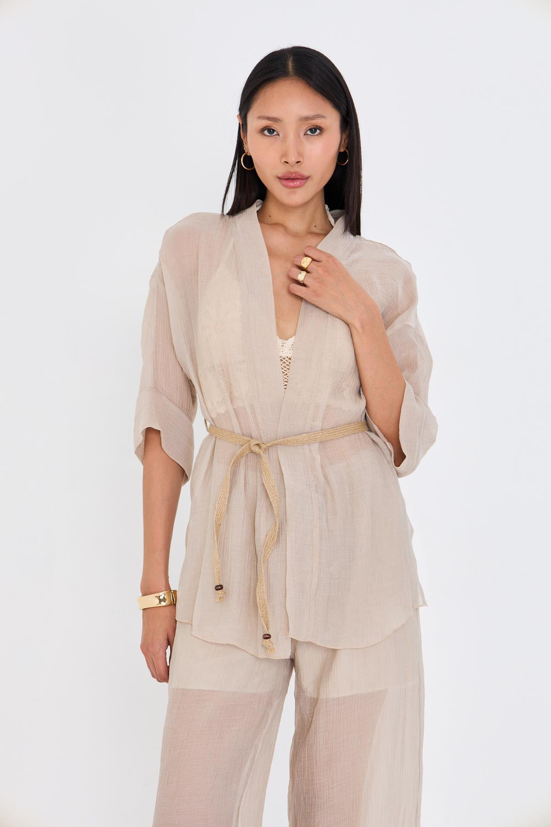 Hasır Kemerli Kimono