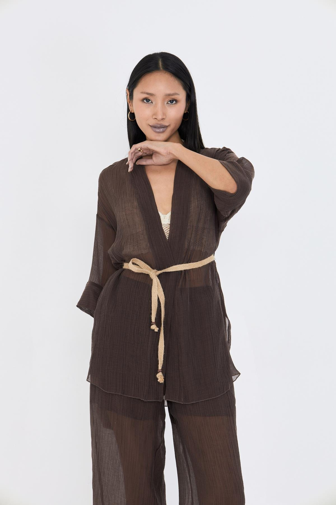 Hasır Kemerli Kimono