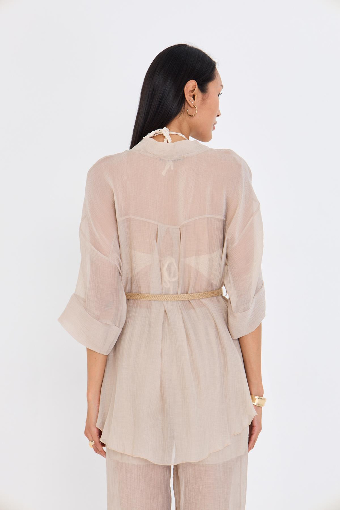 Hasır Kemerli Kimono