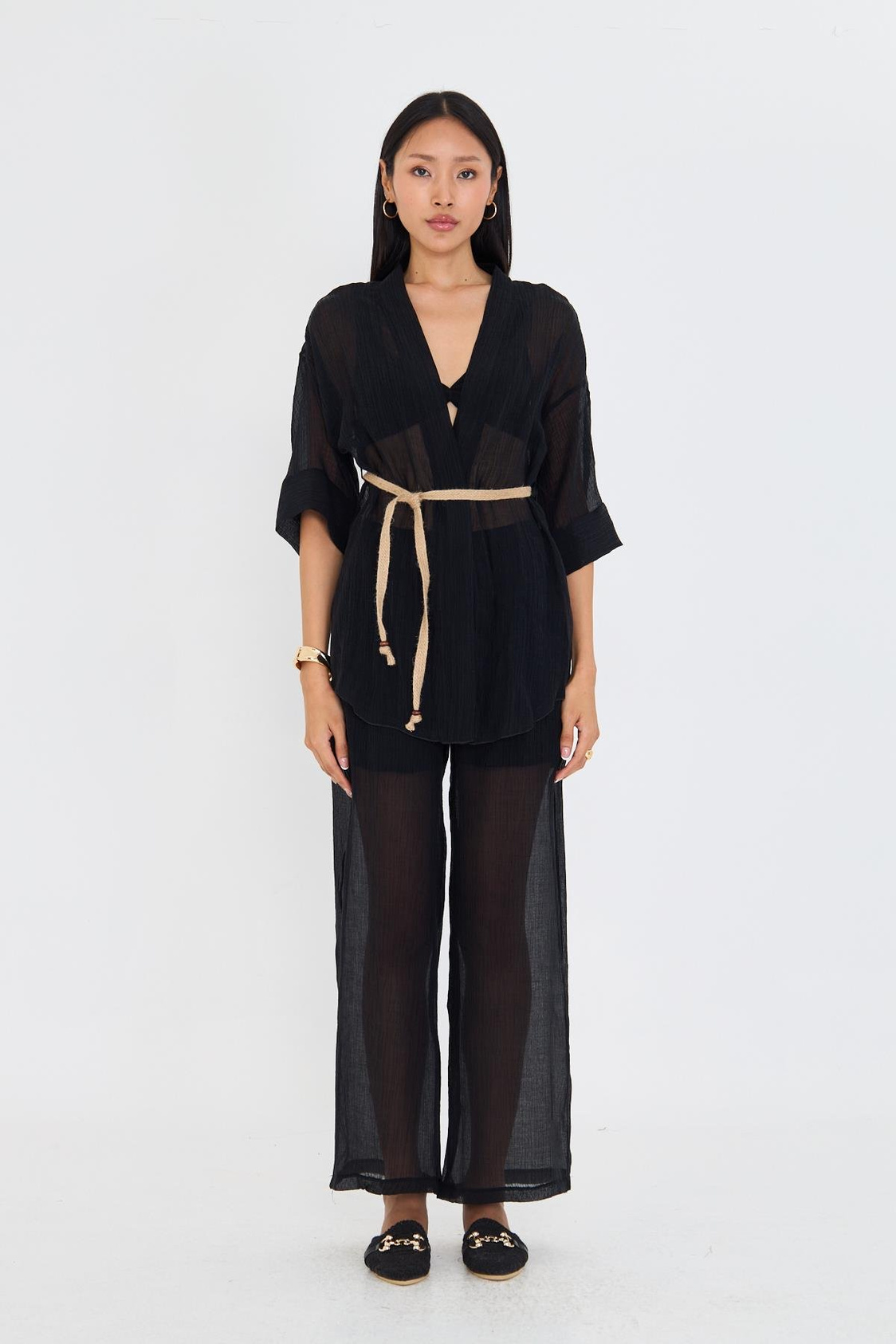 Hasır Kemerli Kimono