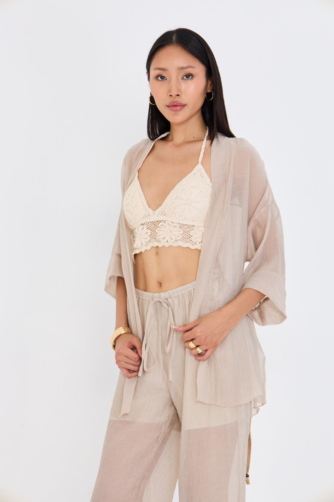 Hasır Kemerli Kimono