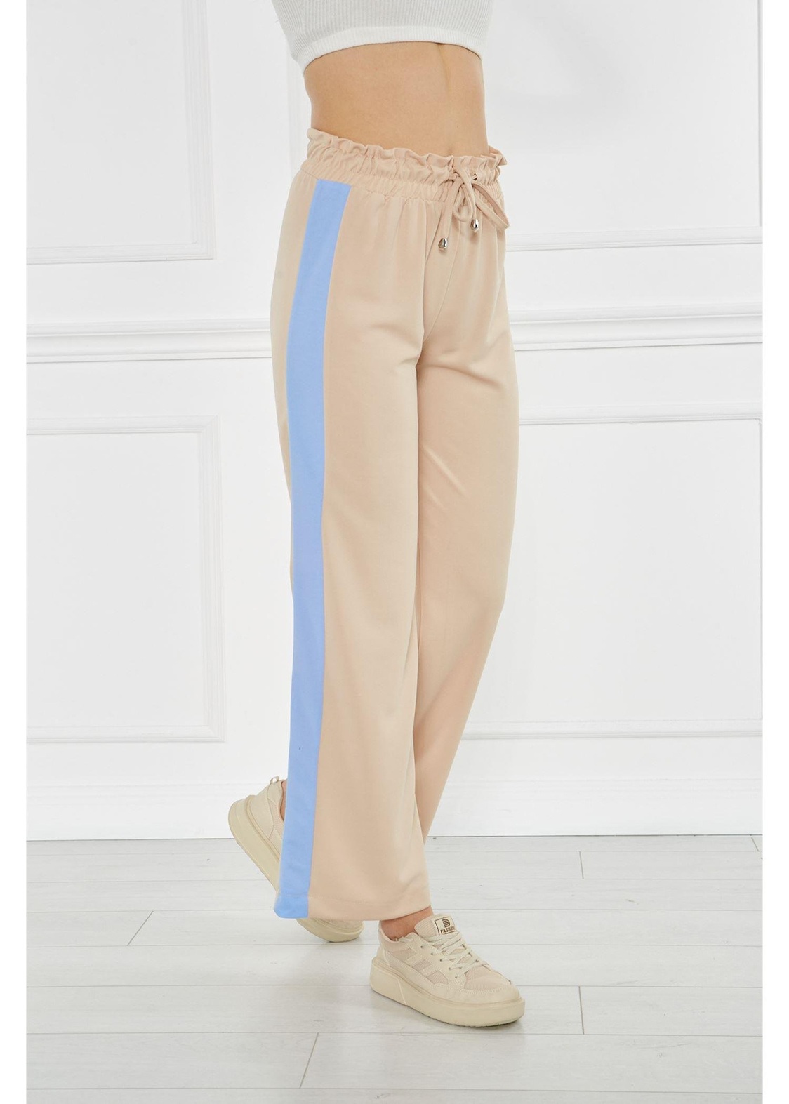 İki Renk Double Pantolon-Mavi