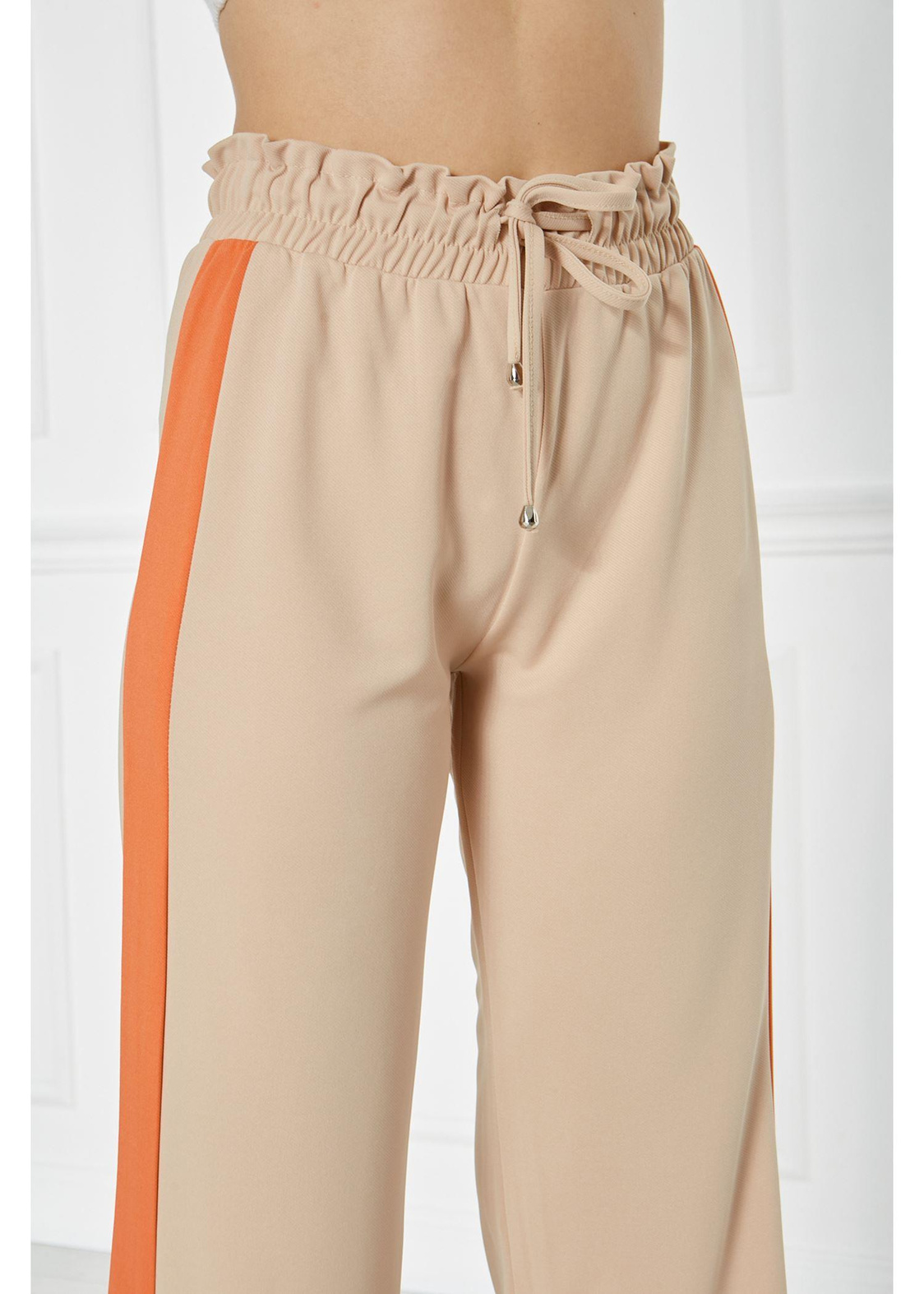 İki Renk Double Pantolon-Turuncu