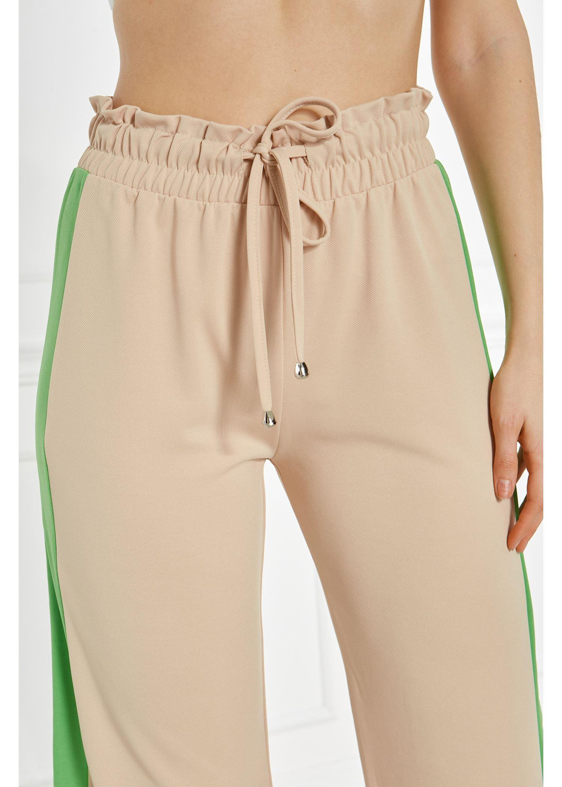 İki Renk Double Pantolon-Yeşil
