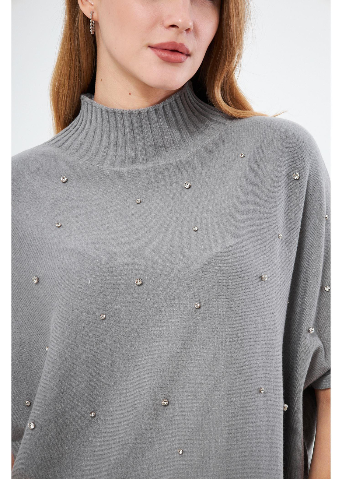 İncili Oversize Kazak