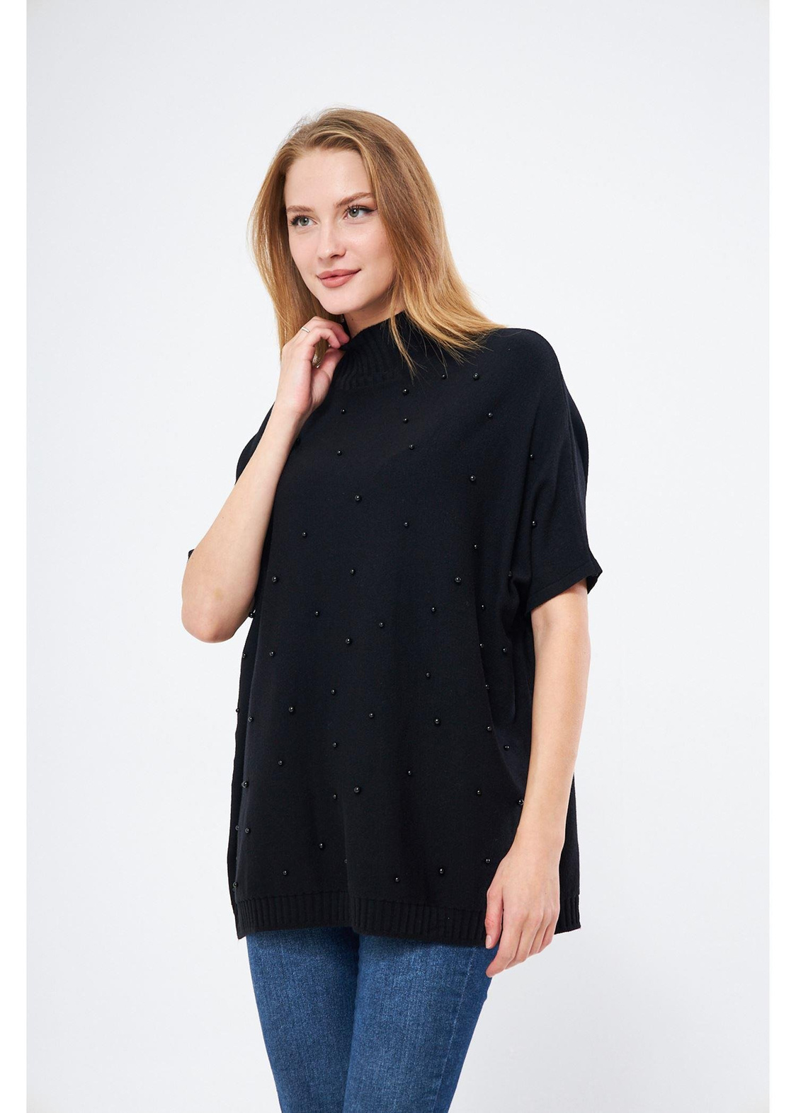 İncili Oversize Kazak