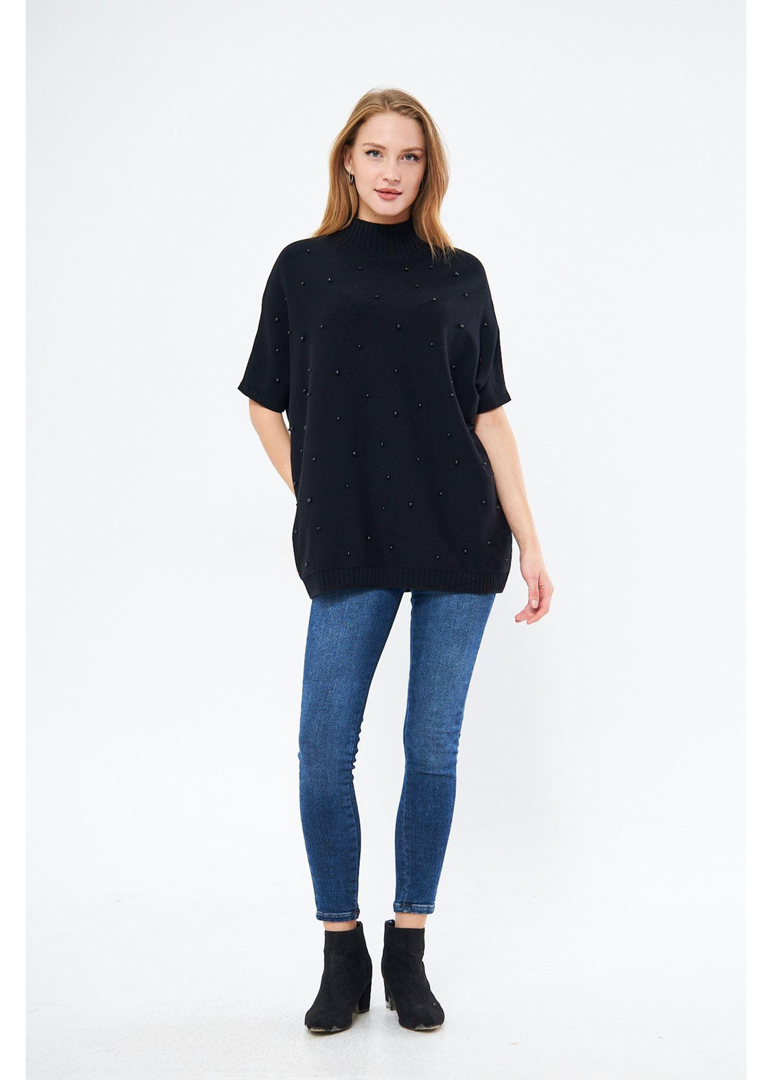 İncili Oversize Kazak