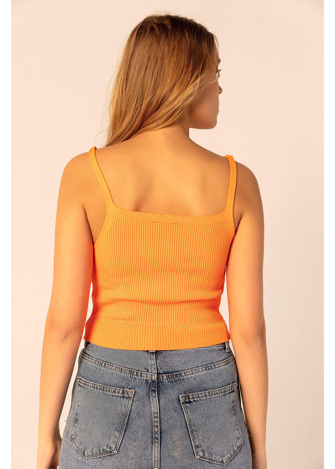 İp Askılı Fitilli Crop Bluz