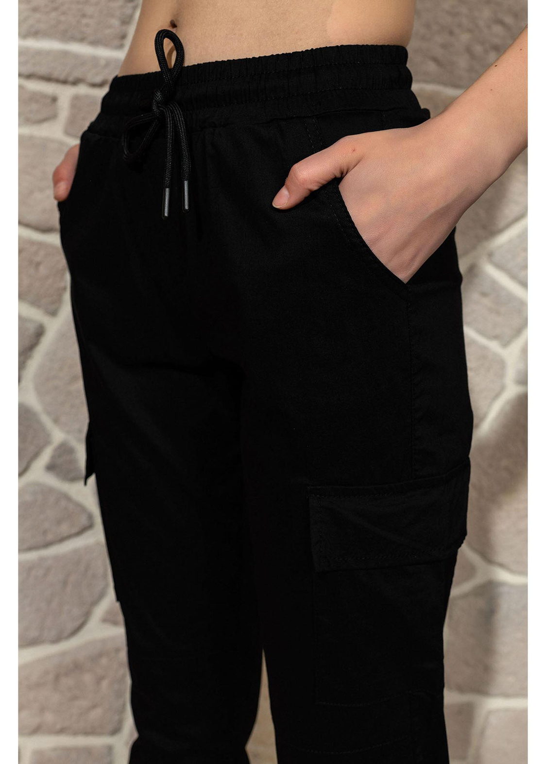 Jogger Kargo Pantolon-Siyah