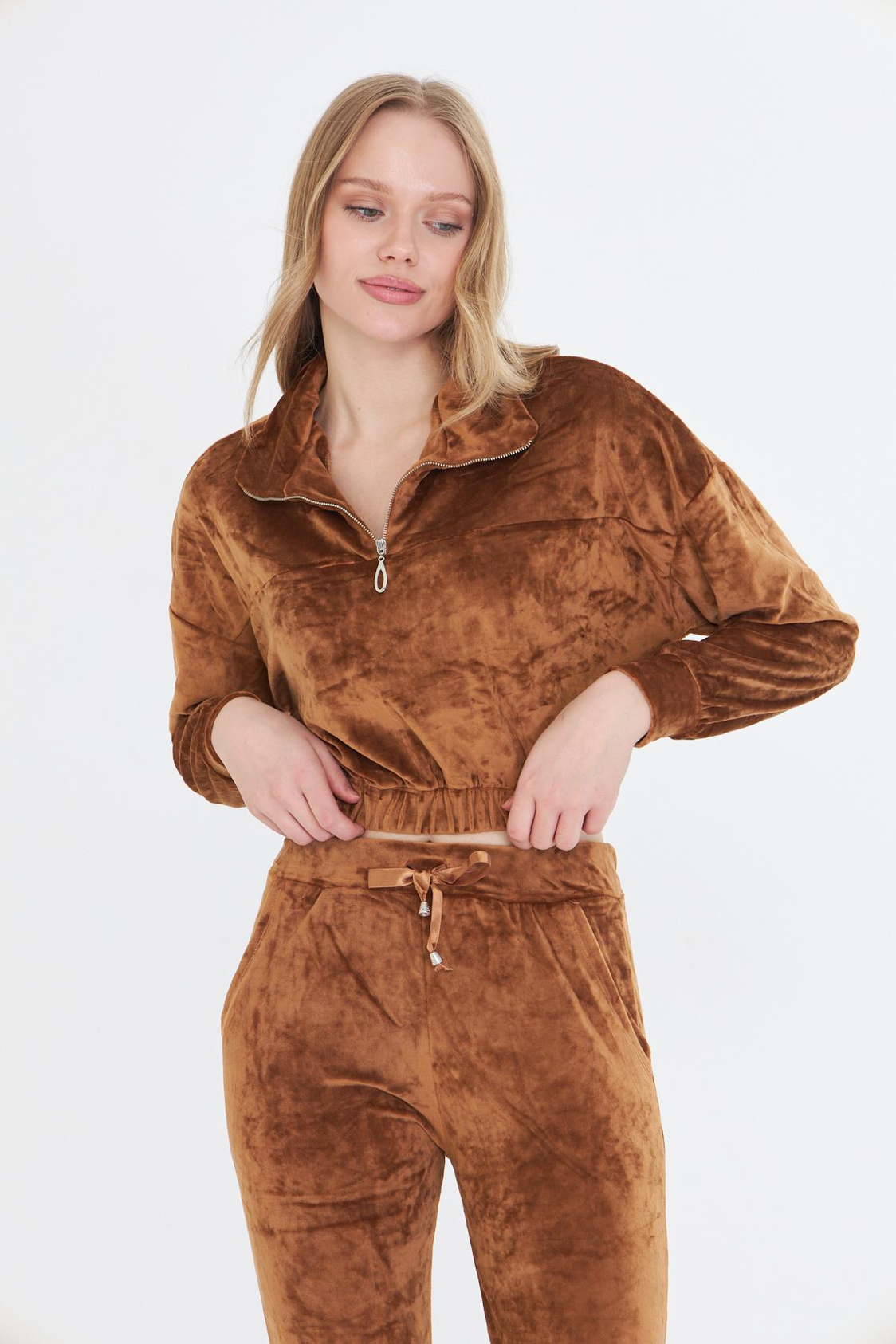 Kadife Sweatshirt - Camel