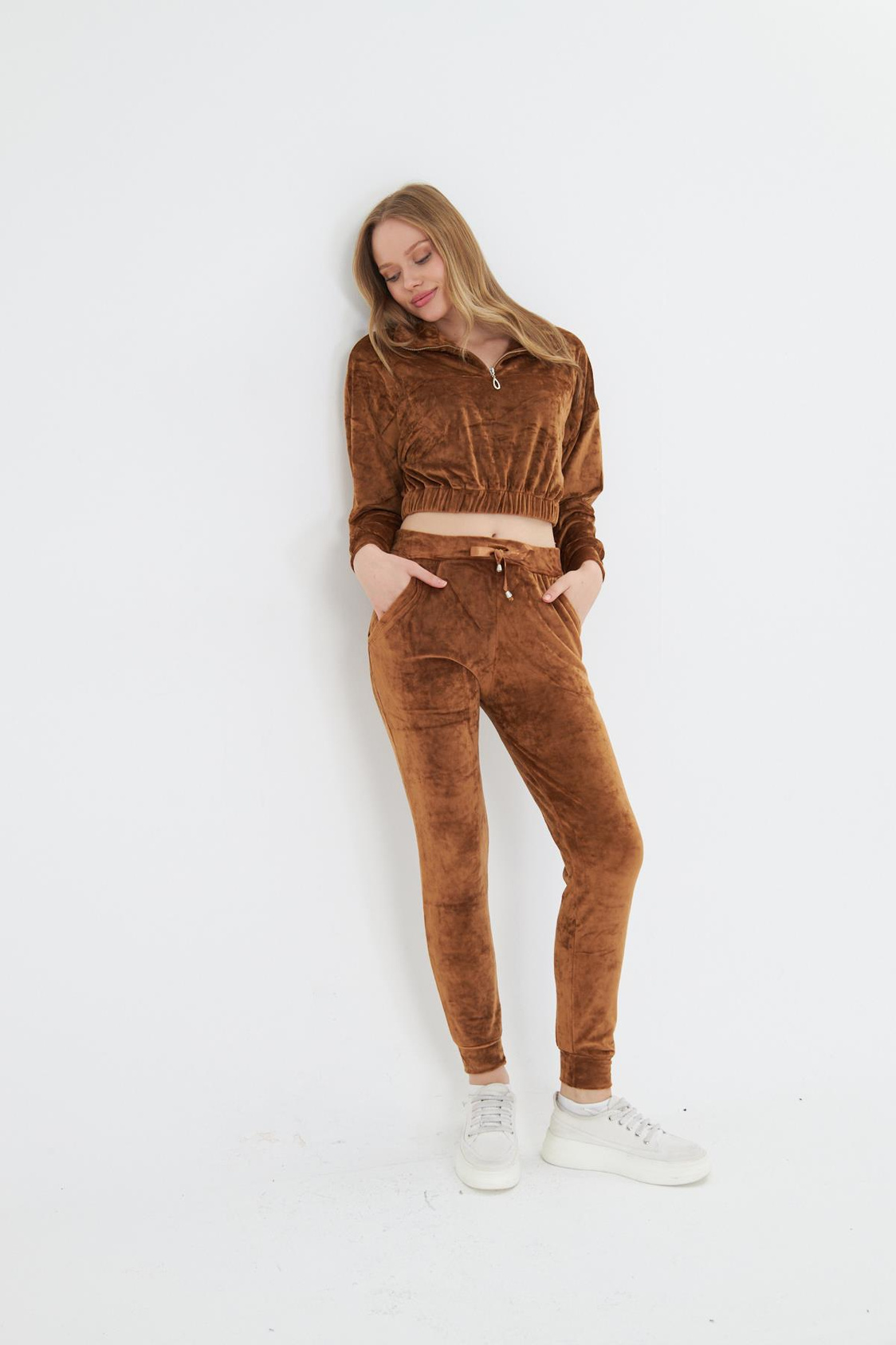 Kadife Sweatshirt - Camel