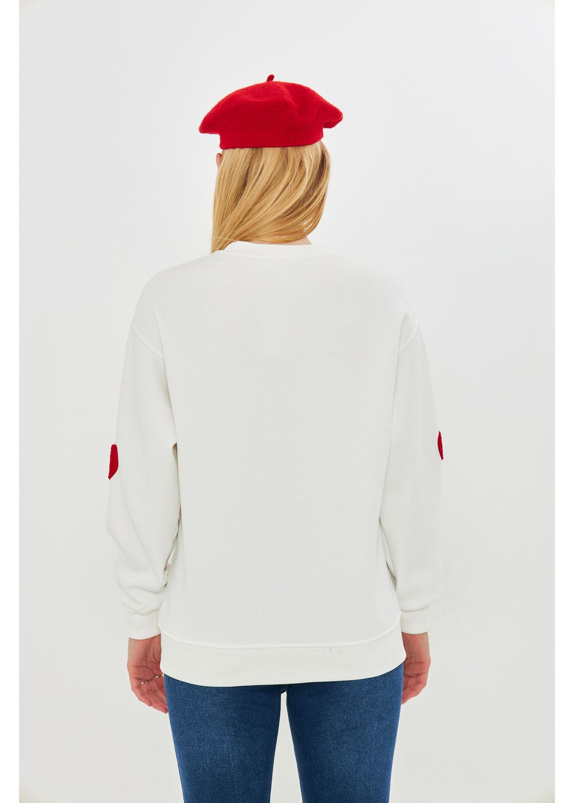 Kalp Baskılı Sweatshirt