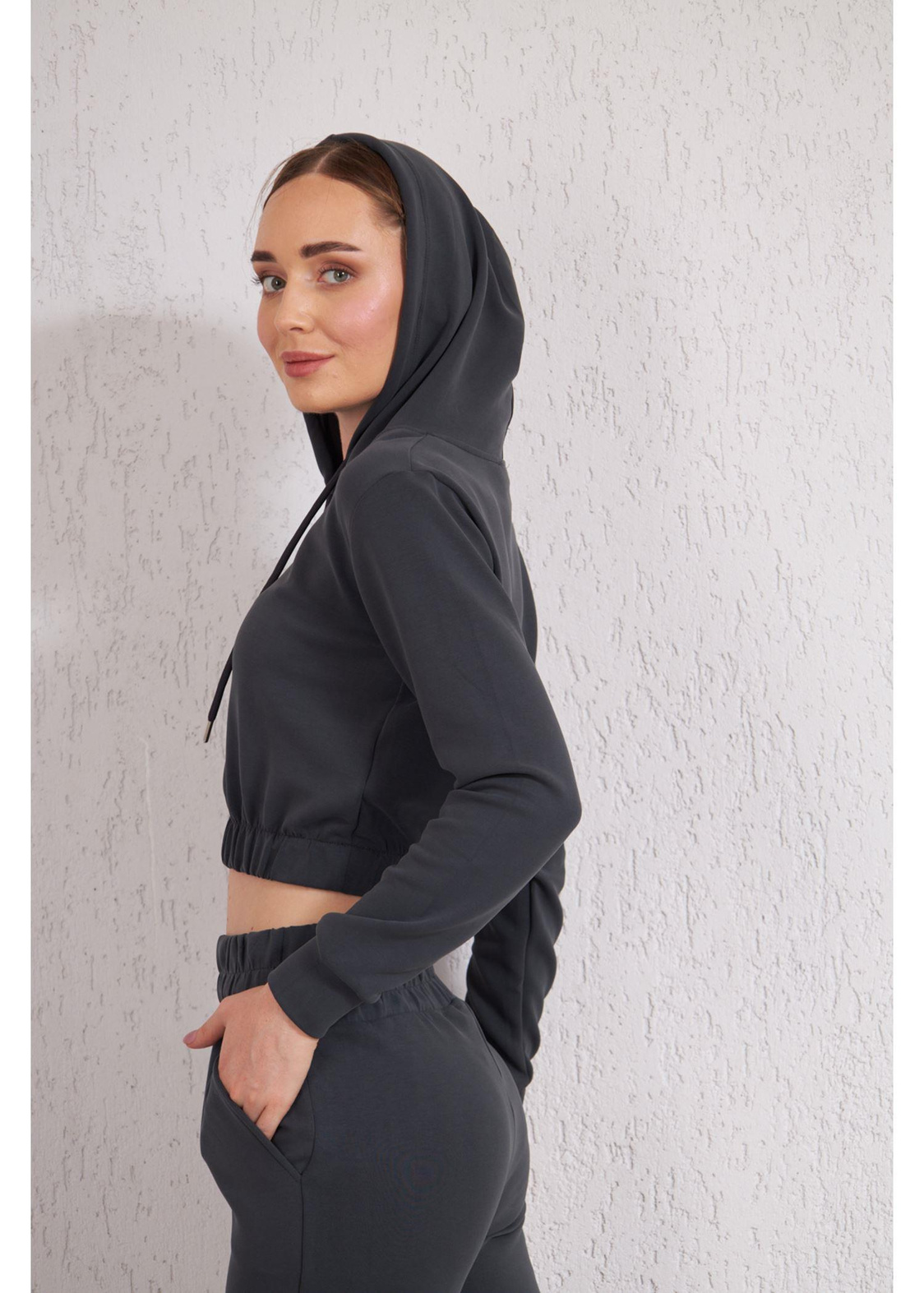 Kapüşonlu Dalgıç Sweat-Siyah