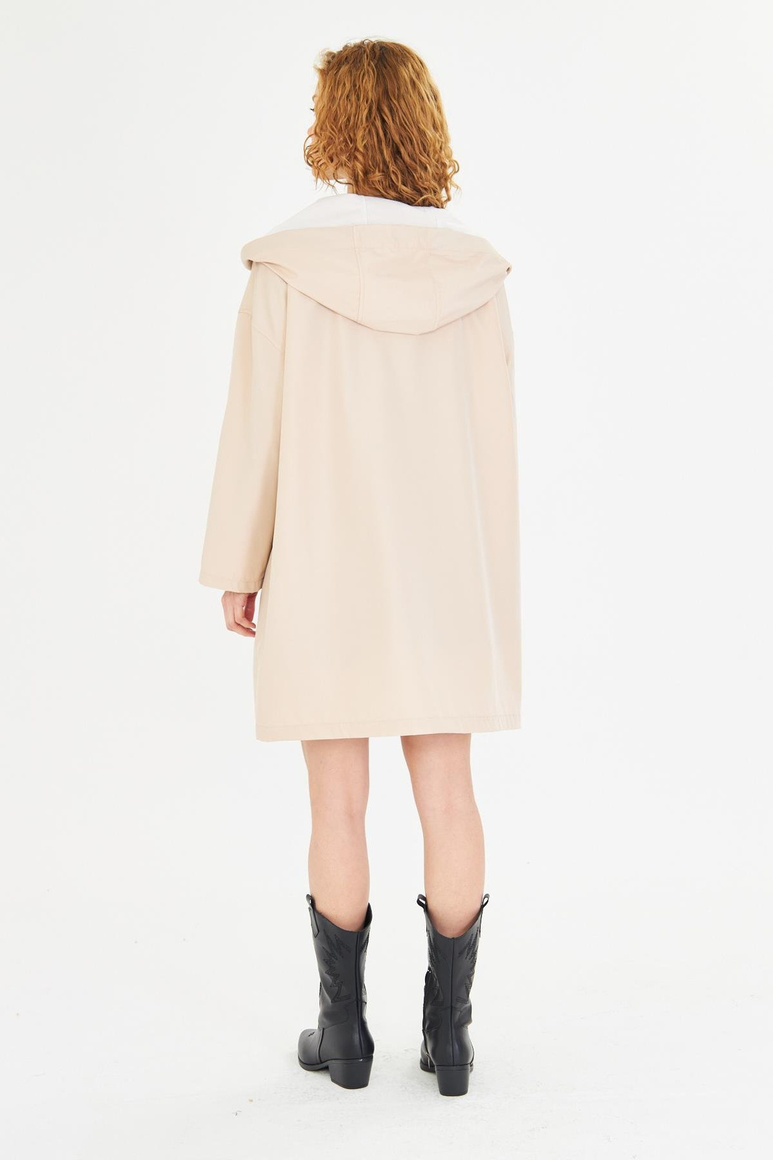 Kapüşonlu Suya Dayanıklı Trençkot