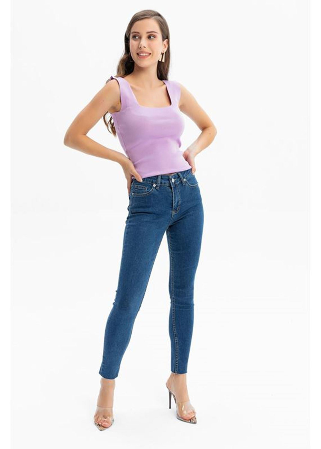 Kare Yaka Crop Atlet-Lila