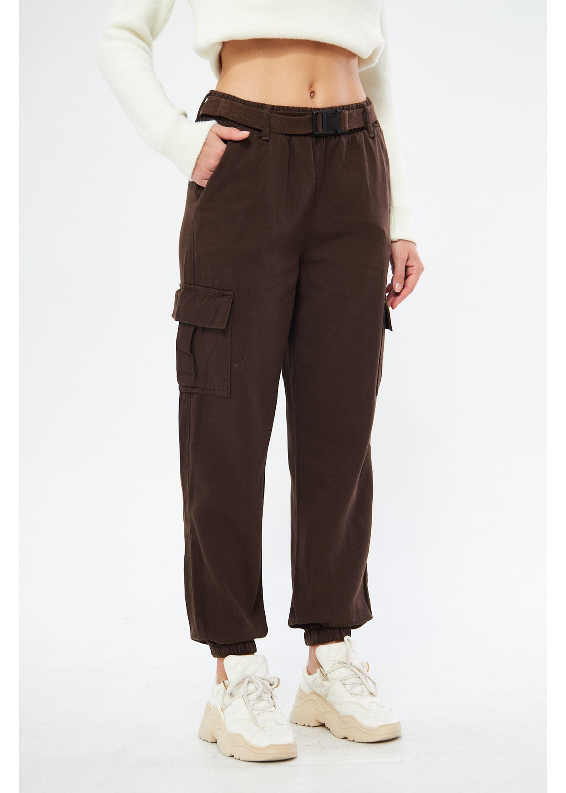 Kargo Cepli Palaskalı Jogger Pantolon