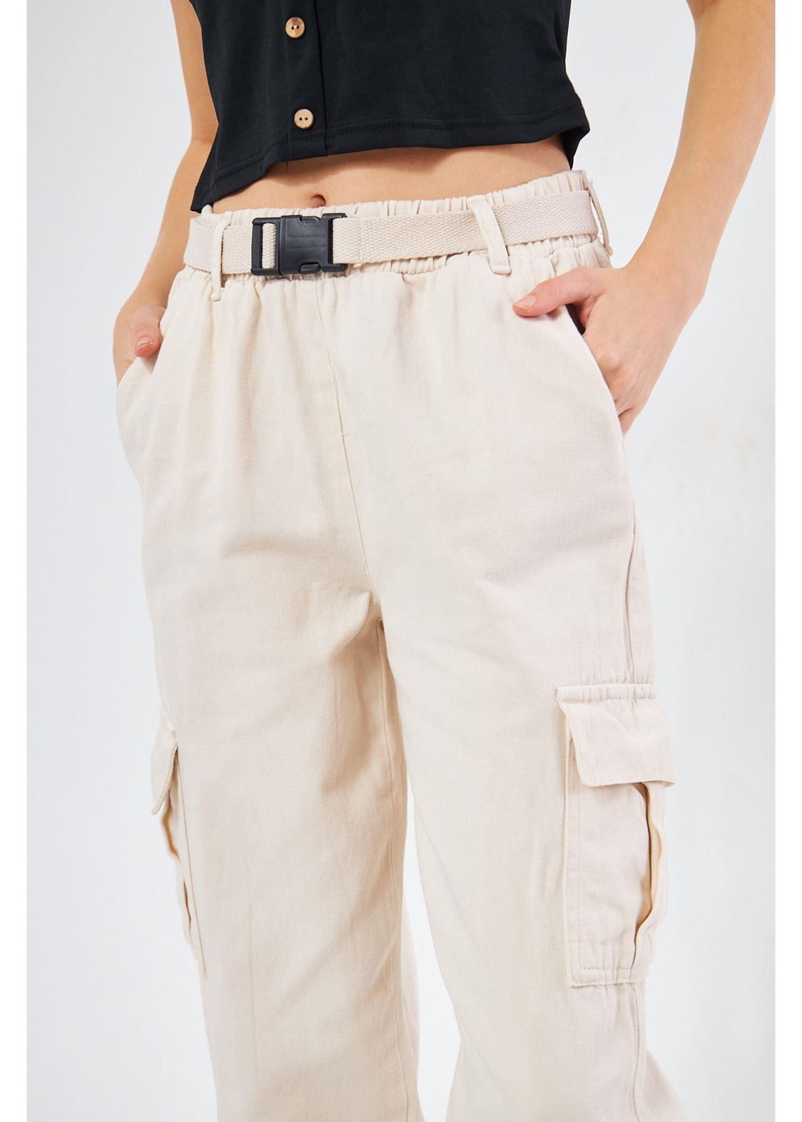 Kargo Cepli Palaskalı Jogger Pantolon