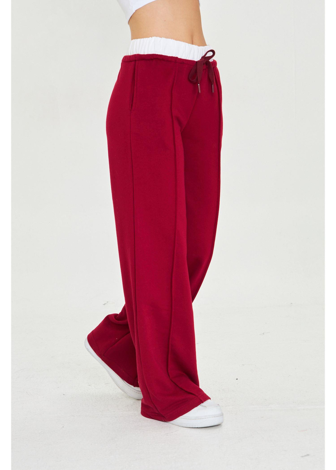 Kemer Garnili Bol Paça Eşofman Altı