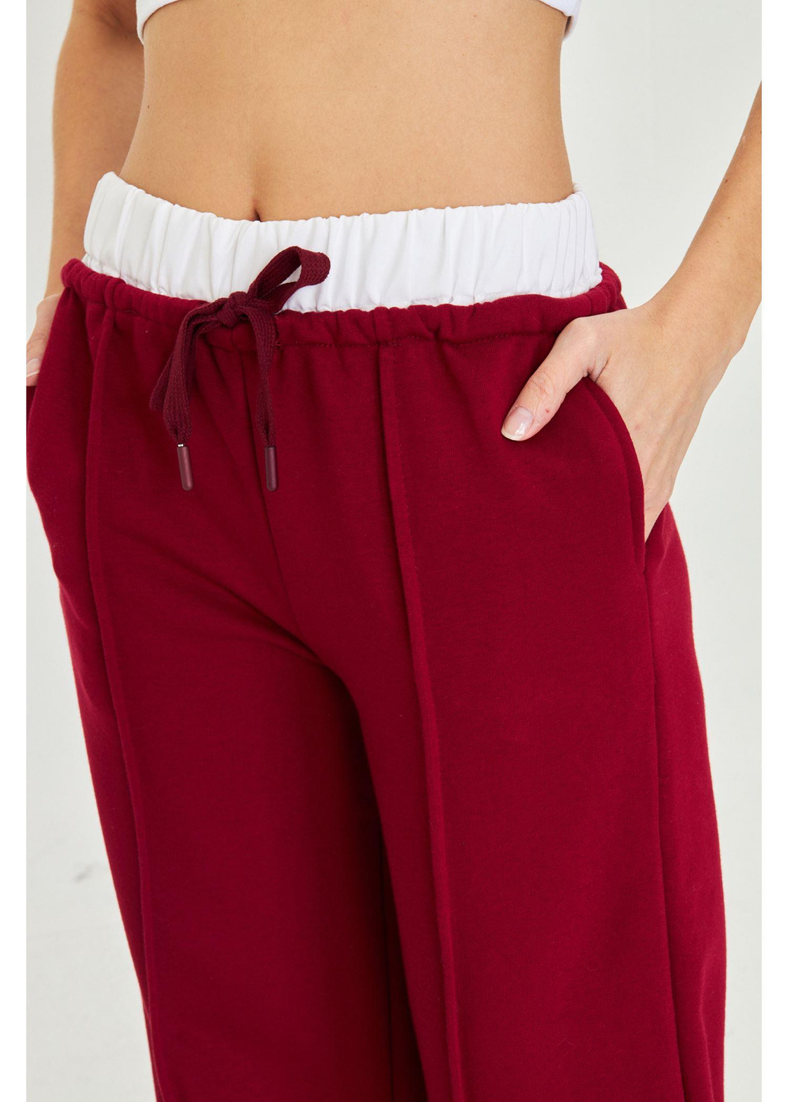 Kemer Garnili Bol Paça Eşofman Altı