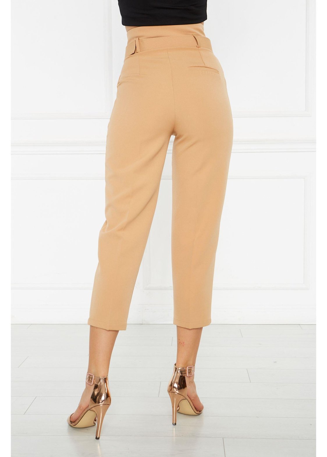 Kemerli Atlas Pantolon-Camel